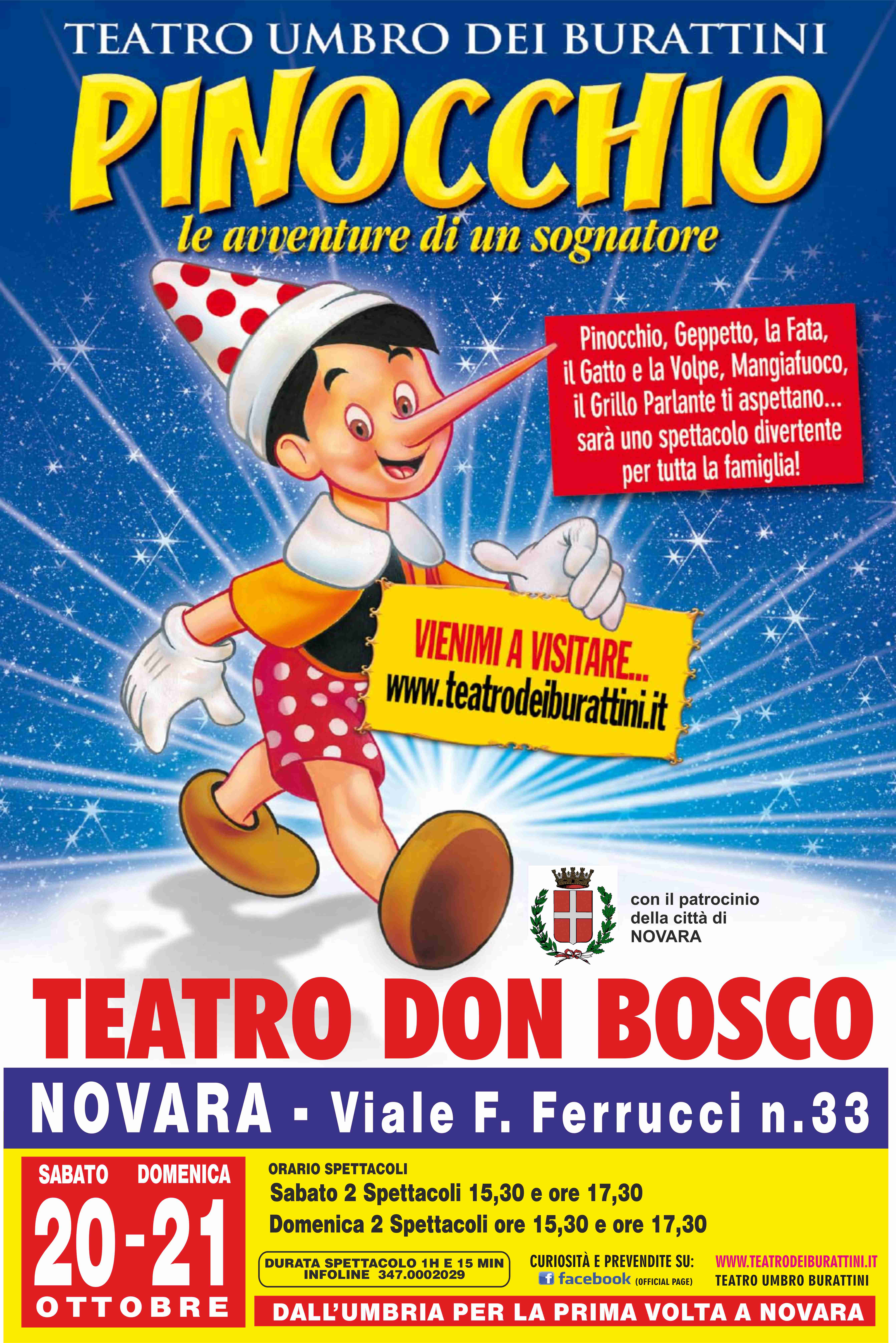 Foto NOVARA: sabato e domenica al Don Bosco va in scena Pinocchio